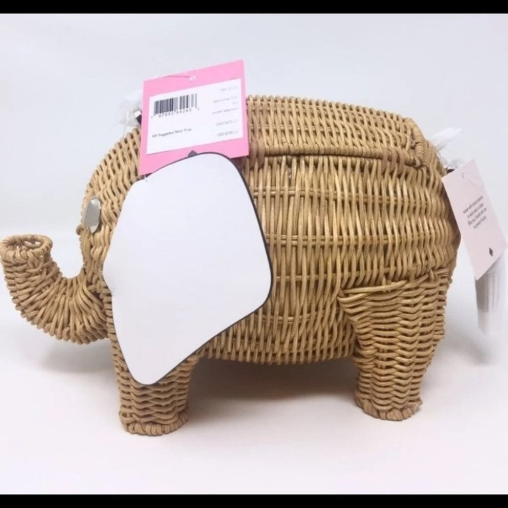 Kate Spade Wicker Elephant Novelty Bag
